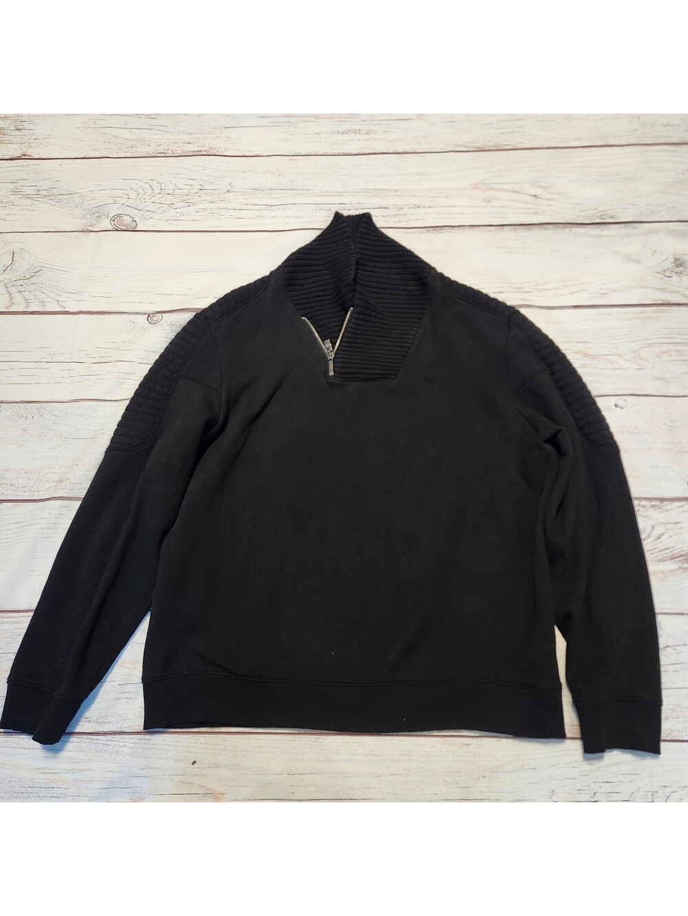 Calvin Klein Black Quarter Zip Pullover Sweater Size XL
